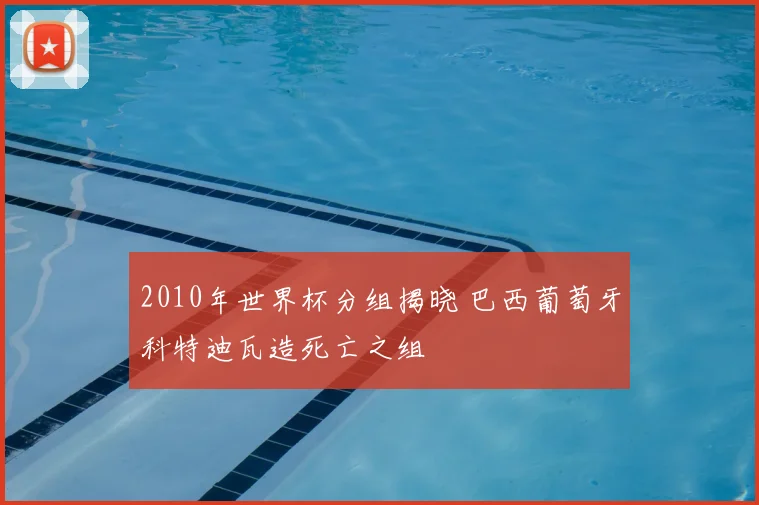 2010年世界杯分组揭晓 巴西葡萄牙科特迪瓦造死亡之组