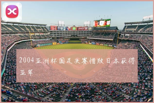 2004亚洲杯国足决赛惜败日本获得亚军